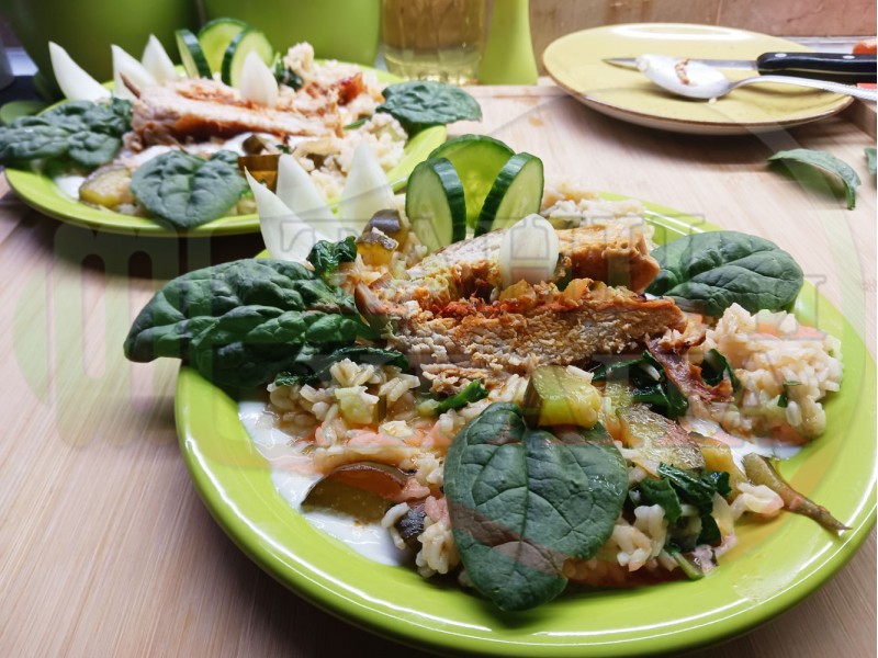 Пълнено свинско контрафиле с ориз 