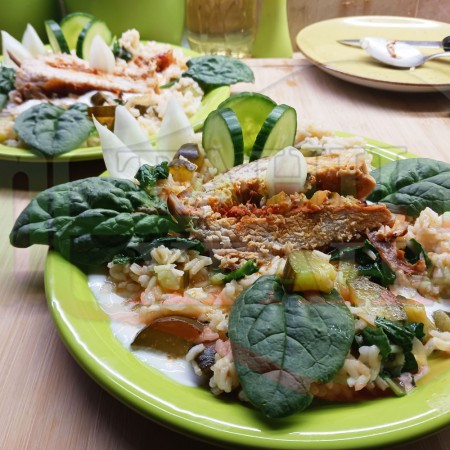 Пълнено свинско контрафиле с ориз 