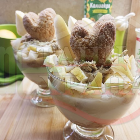 Български курабиен плодов млечен десерт 