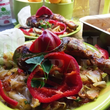 Пиле със зеле 