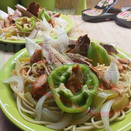 Рибни спагети на фурна 